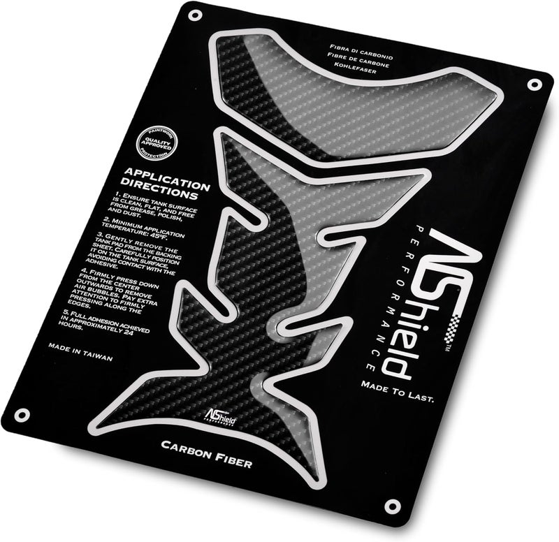 NShield Motorcycle Tank Pad Gas Tank Protector, 3D Motorcycle Tank Sticker Protector Decal Gas Oil Fuel Tank Pad Protector for Suzuki Kawasaki Honda Yamaha Ducati BMW - Carbon Fiber Look - Image 1